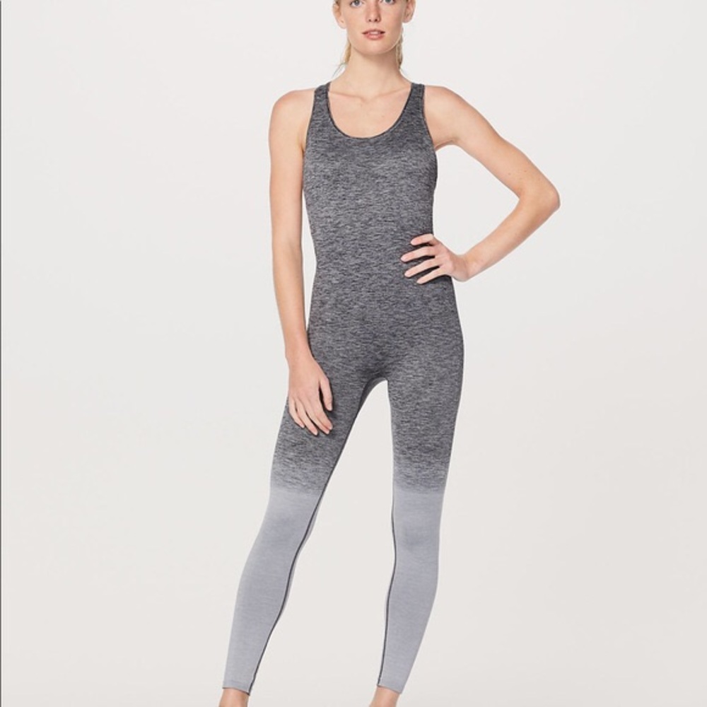 NWT Lululemon balance and resist onesie gray ombré
